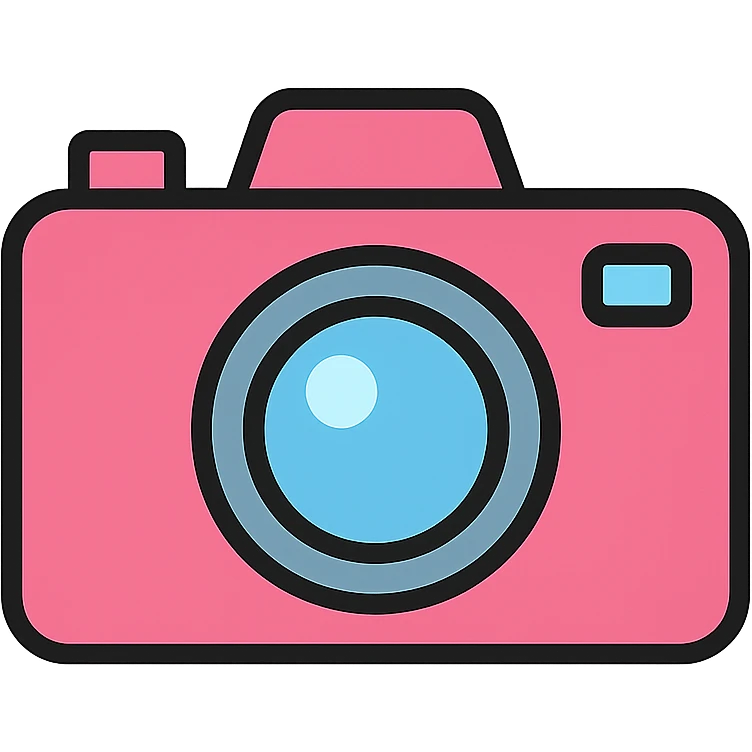 pink camera icon emoji