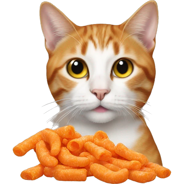 Cat eating Cheetos  emoji