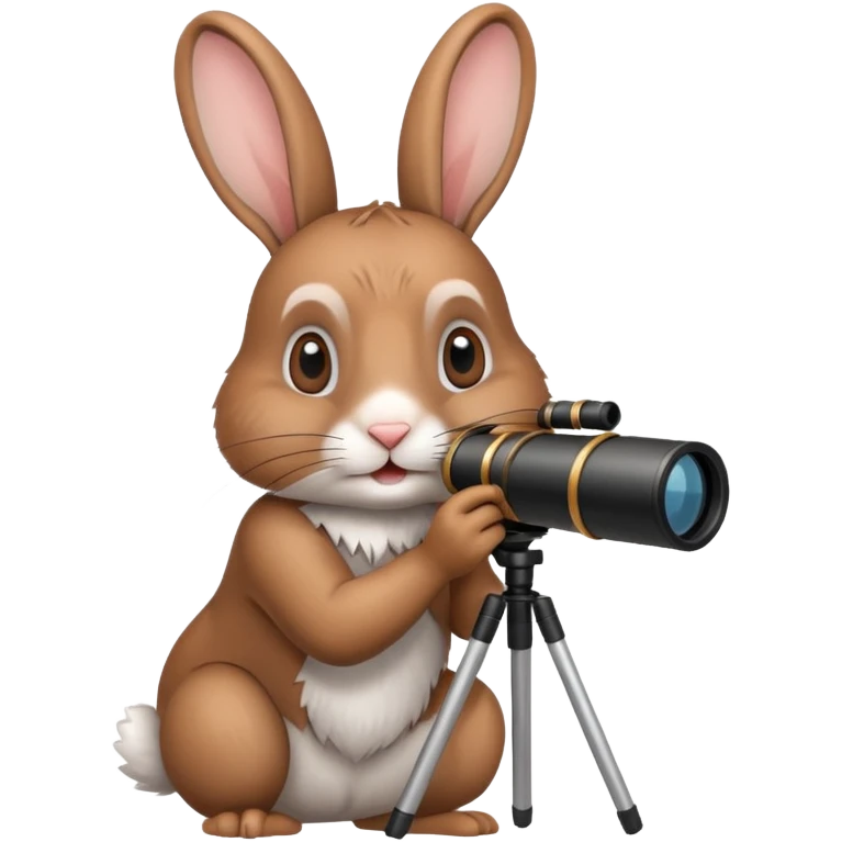 rabbit use to see telescope emoji