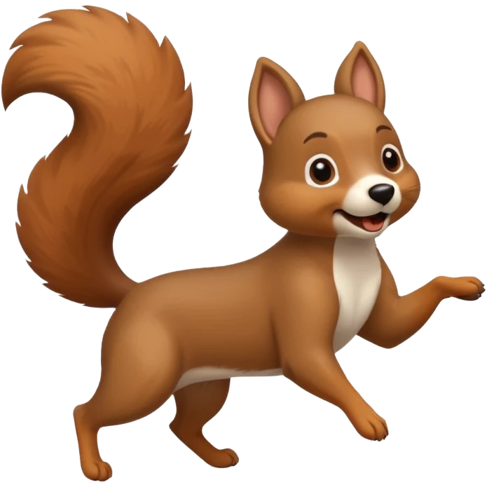 Dog with squirrel  emoji