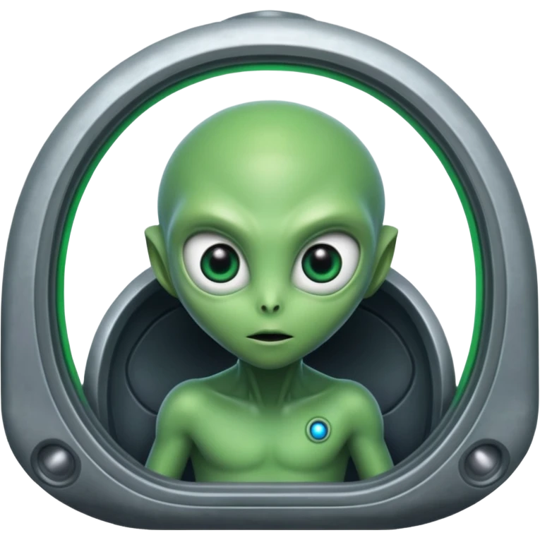 Make a alien in a nave  emoji