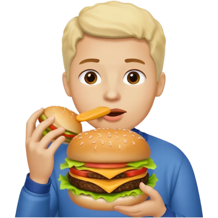  Mouth eating hamburger emoji