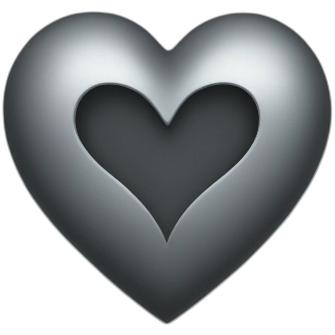 dark grey heart emoji