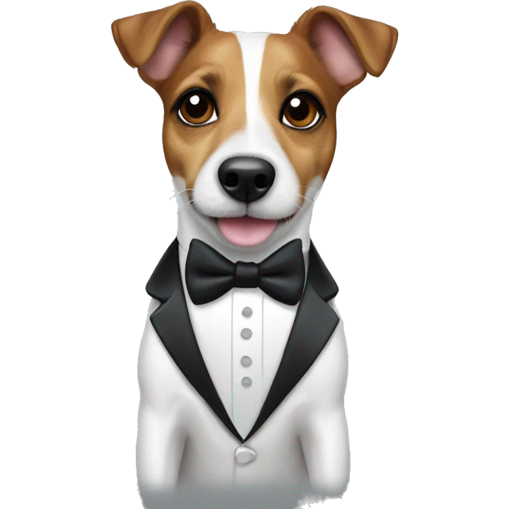 jack russell wearing a tuxedo  emoji