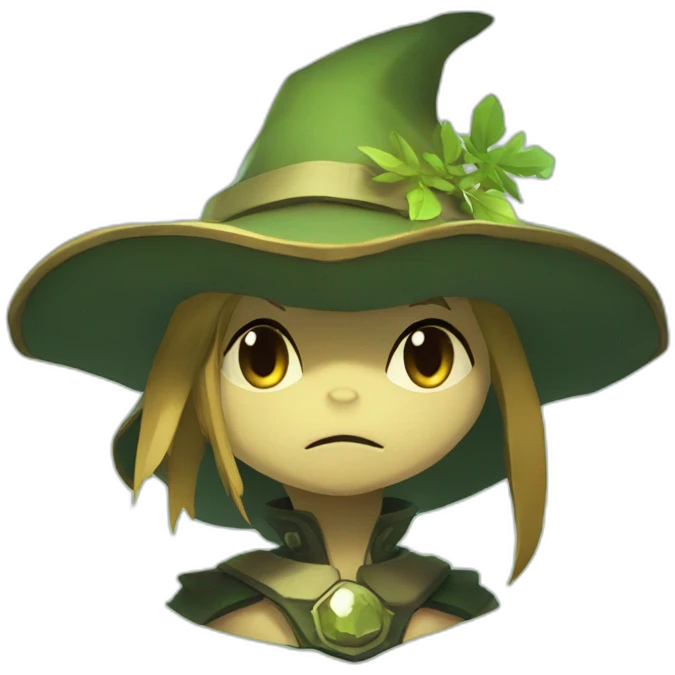An Eliotrop of mmorpg wakfu with the eliotrop hat emoji