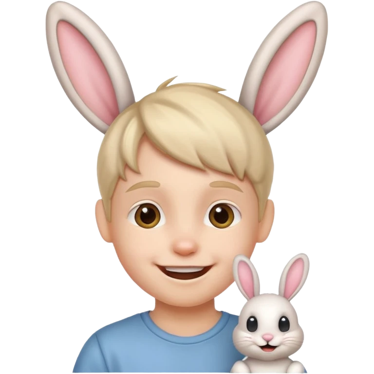 kid with bunny ears emoji