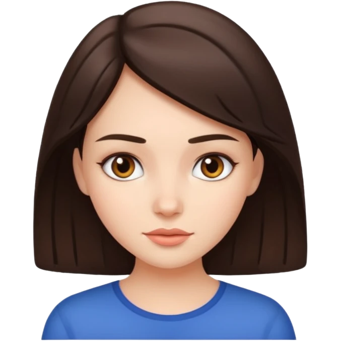 Beautiful brunette girl  emoji