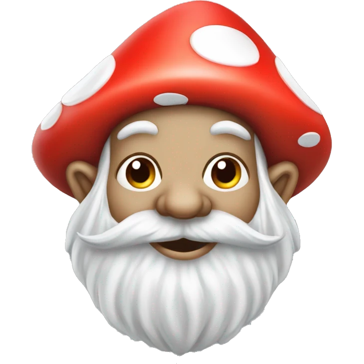 Gnome with toadstool hat  emoji