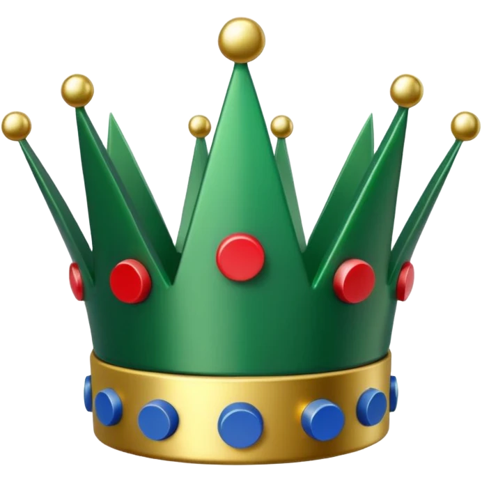 Green crown but the spikes are dominos emoji