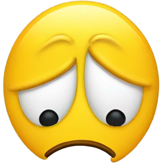 I created a yellow emoji with tired eyes emoji