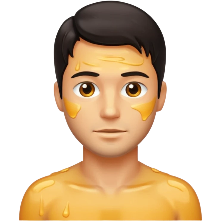 oiling hair men  emoji