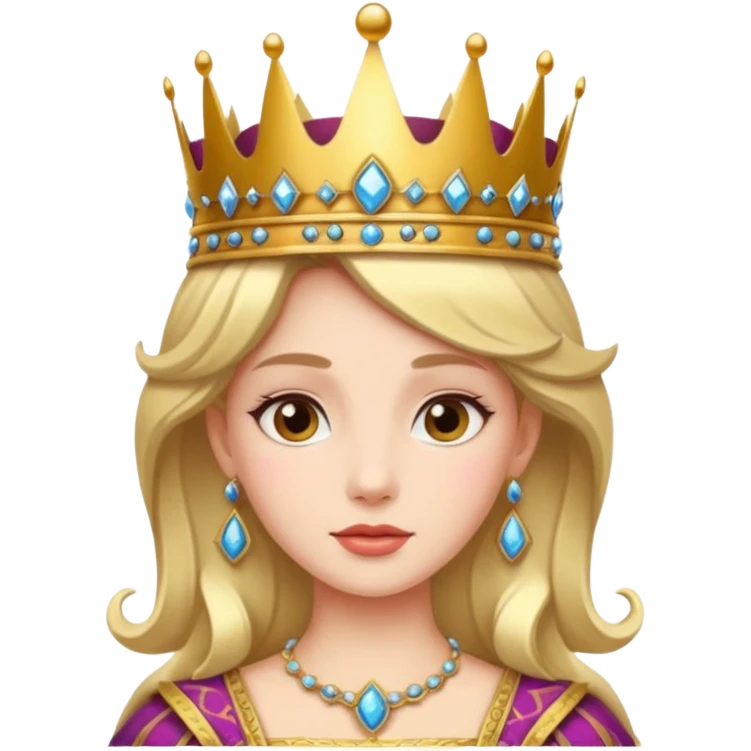 ancient princess, bold, crown emoji