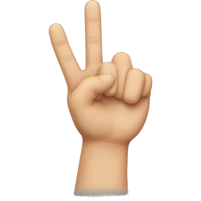 Opposite side of middle finger emoji