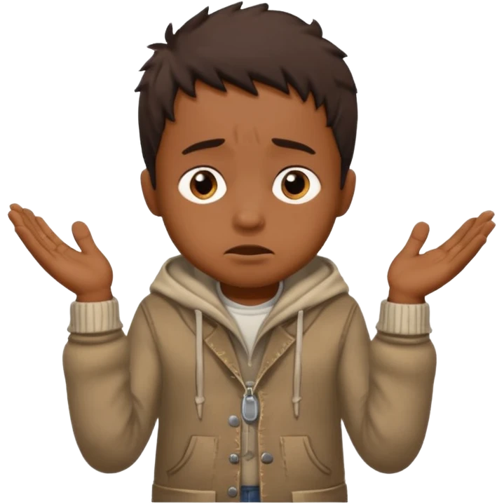 Emoji in which a small man begging emoji