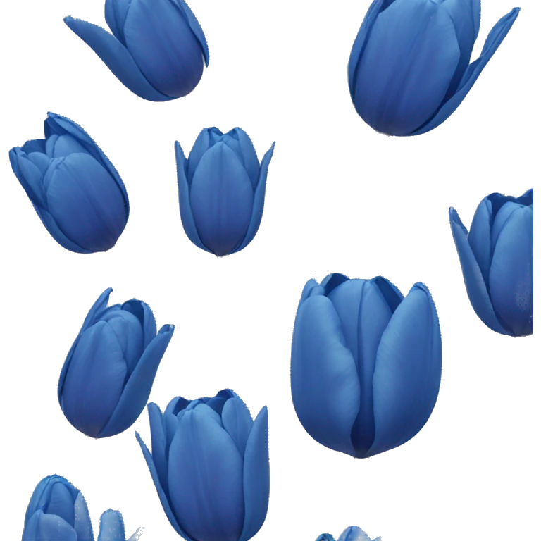 Blue tulip emoji
