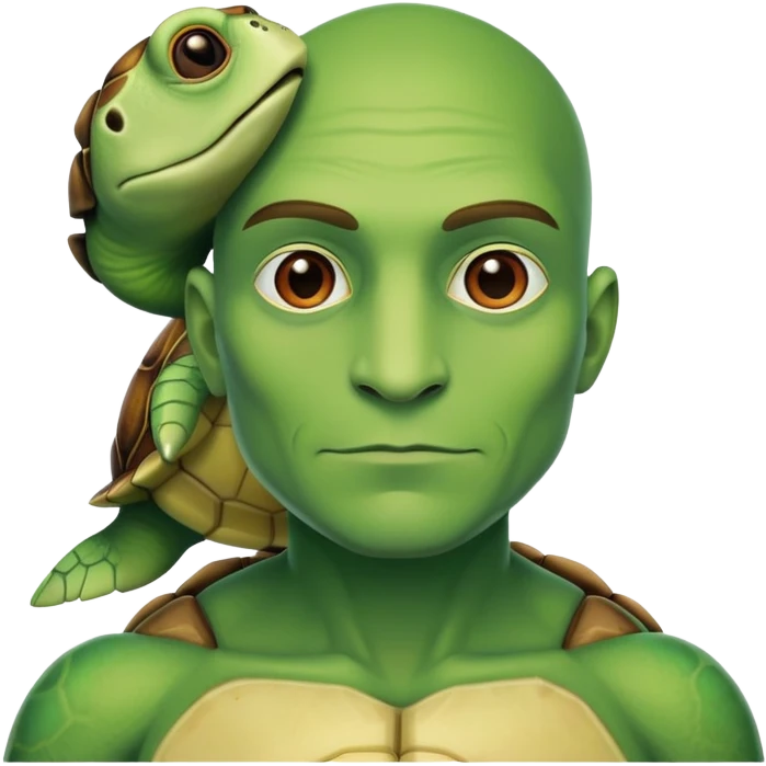 A green man with a turtle head emoji