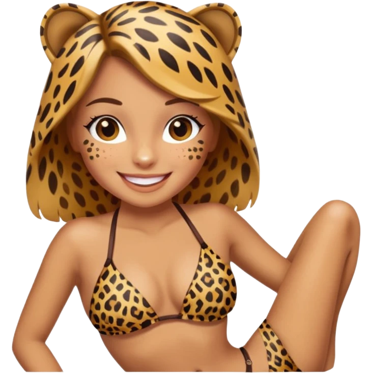 Bikini Leopard Muster emoji