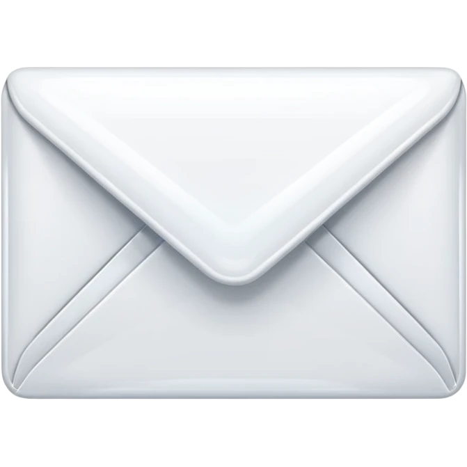 clean email envelope with shining effect emoji