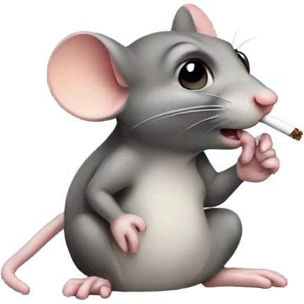 Mouse smoking emoji