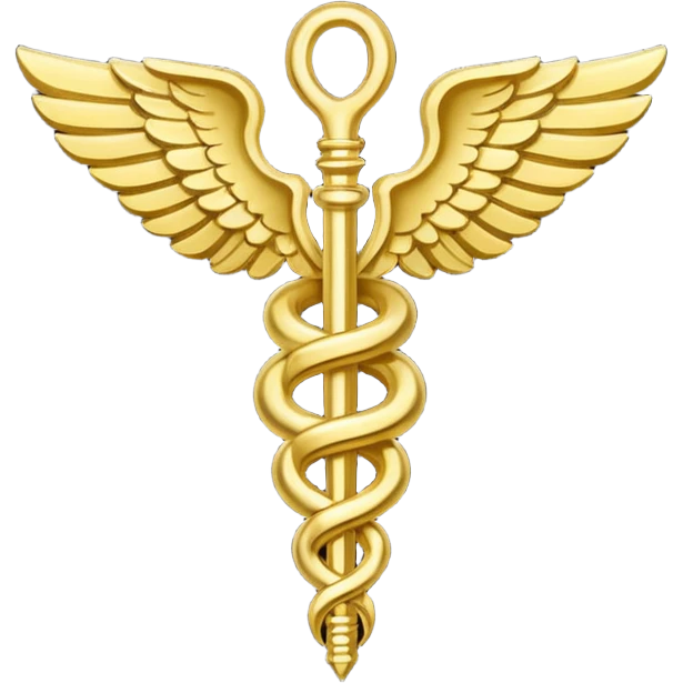golden caduceus emoji