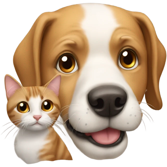 Dog with cat emoji