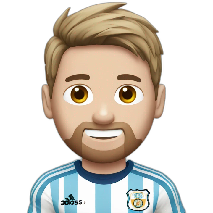 messi with argentina shirt emoji