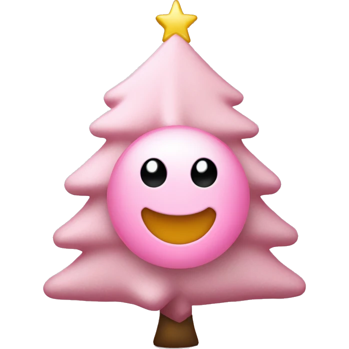 Cute light pink decorates Christmas tree  emoji