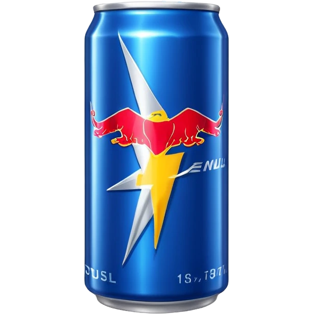 red bull with a lightning bolt emoji