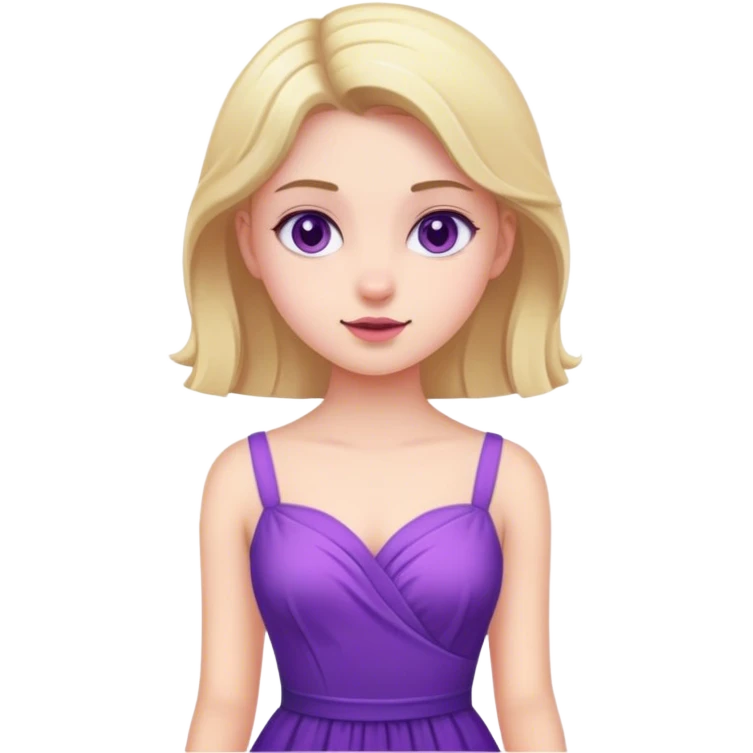 kid purple dress girl  emoji
