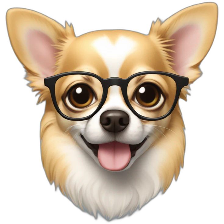 chihuahua \with glasses nerd emoji