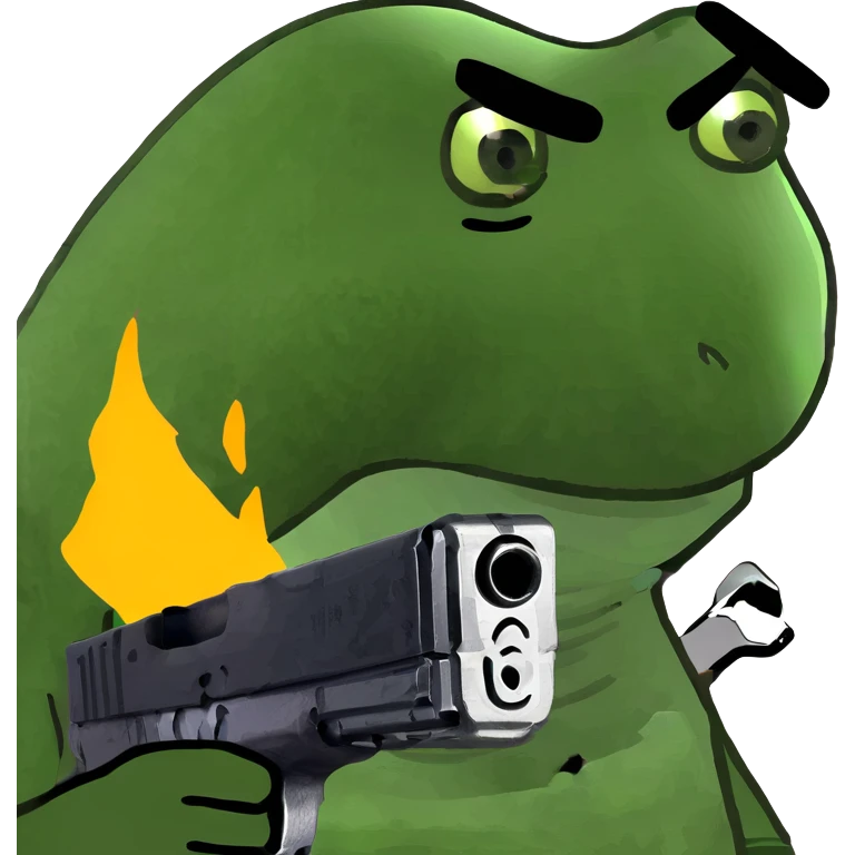 Black guy with gun emoji