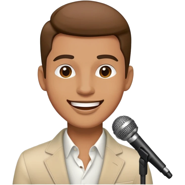 Happy Male Music Singer dressed with style emoji