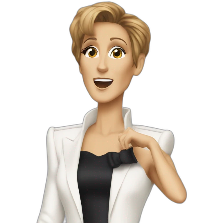 Céline Dion singing emoji