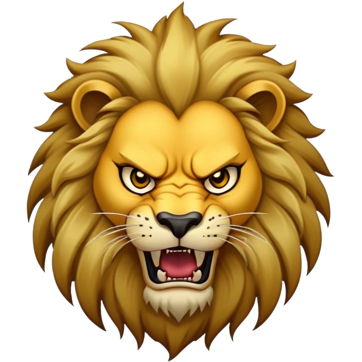 Scar lion villain with dark mane and scar emoji
