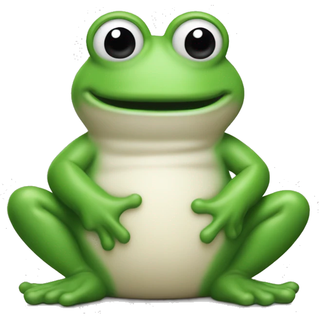 Pillsbury dough boy as a frog emoji