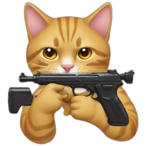 cat and gun emoji