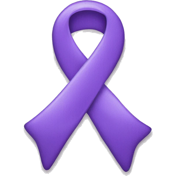 Lavender cancer ribbon emoji