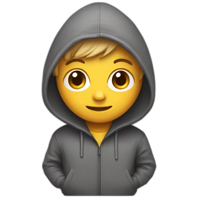 emoji  programmer with three legs in hoodie emoji