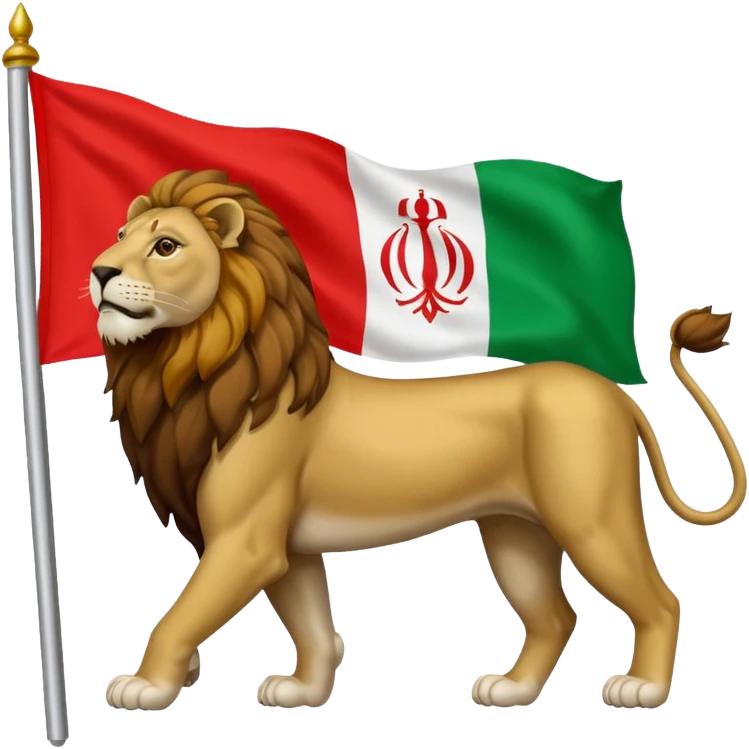 The persian flag with the lion emoji