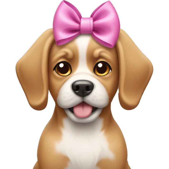 dog with bows emoji