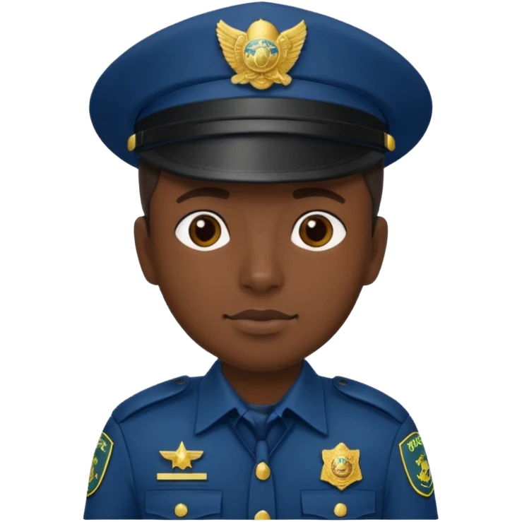hazme un policia de fronteras con gorro azul oscuro pero sin porra emoji