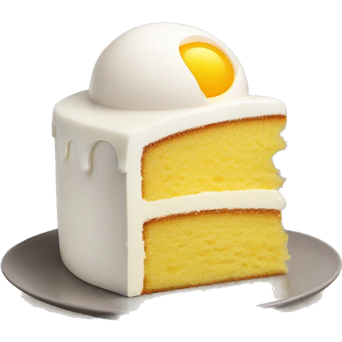 cake wih egg liquor emoji