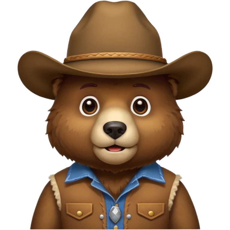 bear with cowboy hat emoji