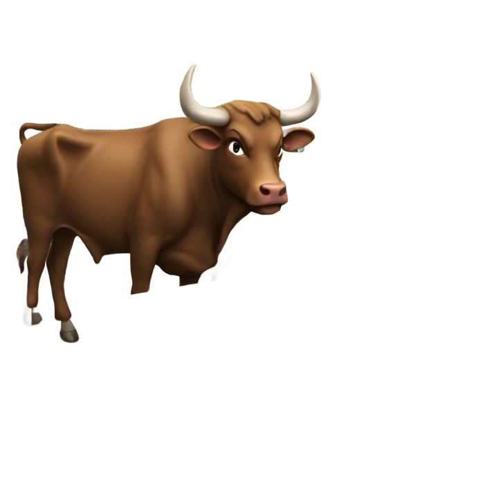 bull sitting in a class room emoji
