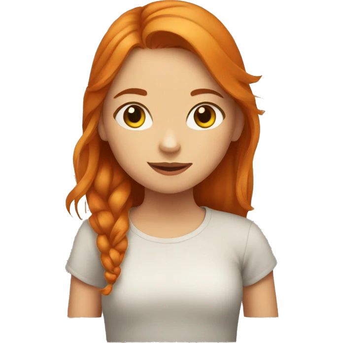 girl with ginger cat  emoji