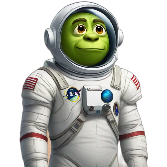 Shreck as an astronaut emoji