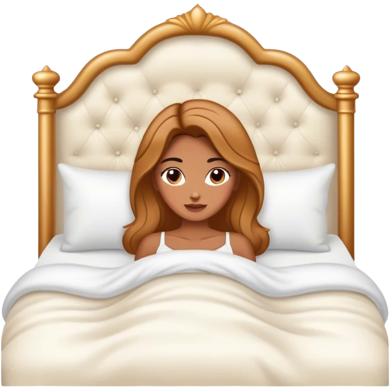 Glam white cozy bed emoji