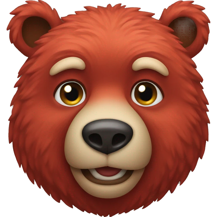 Red bear emoji