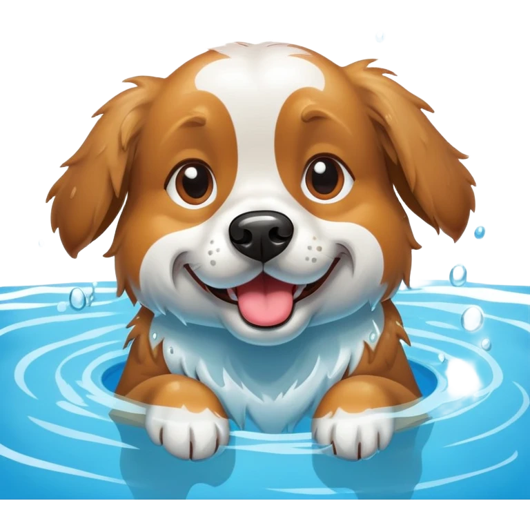 Perro en la alberca emoji