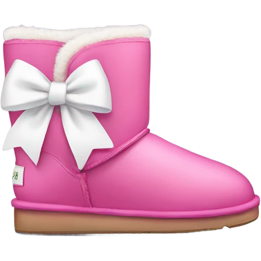 pink uggs with white bows emoji